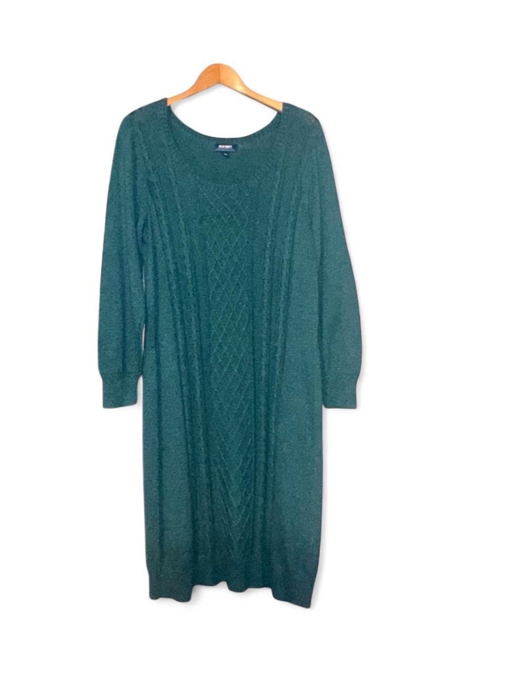 Old Navy Sweater Dress 2013 Fisherman Cable Emerald Waters Teal Green Plus 3X